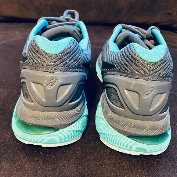 Asics GEL-Nimbus 19 Lite-Show T7C8N-9590 Women's 7.5 Running Dark Grey/Green - Picture 4 of 8